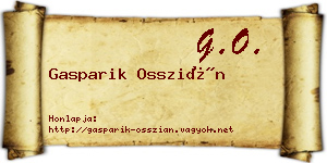 Gasparik Osszián névjegykártya